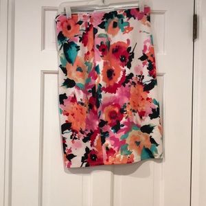 Floral pencil skirt